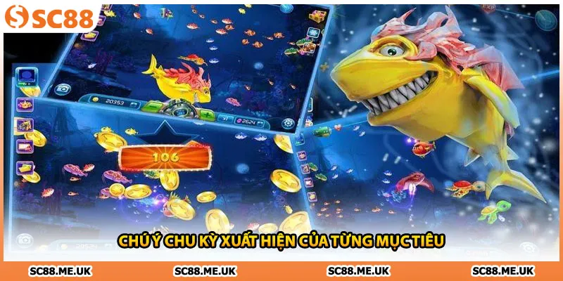 Chú ý chu kỳ xuất hiện của từng mục tiêu