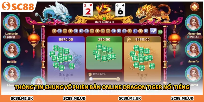 Thông tin chung về phiên bản online Dragon Tiger nổi tiếng